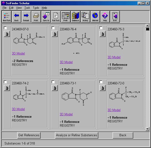 7-10 Chapter 7 Get Substances from Reference Answer Set Working with References With the Get Substances feature, subscription users can retrieve all substances associated with a reference or set of