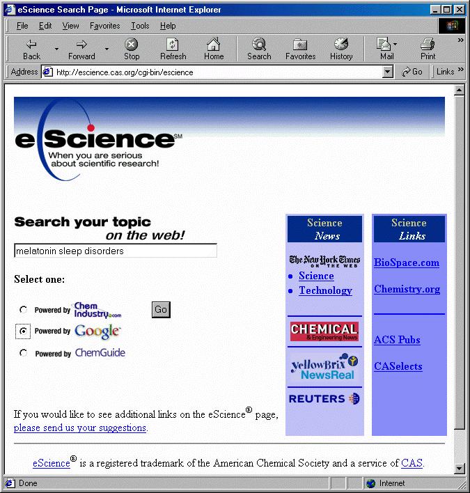 Chapter 8 Linking to Additional Information 8-13 The search box is prefilled with the search terms from your SciFinder Scholar Explore. You may edit these terms as appropriate.