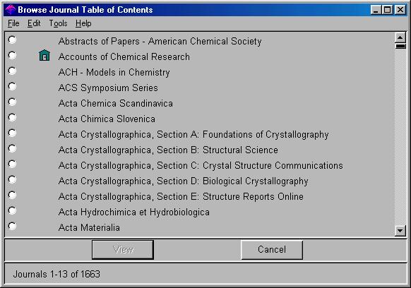 This list updates automatically to reflect the journals that are available.
