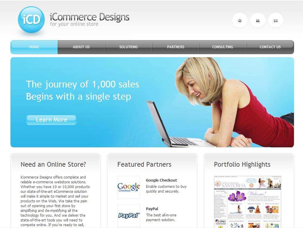 icommerce Designs icommerce Designs offers complete ecommerce storefront solutions for your new or existing website. Simple, reliable, scalable and robust solutions are our specialty.