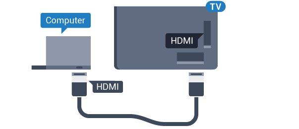 Ühendus DVI ja HDMI vahel Võite kasutada DVI-HDMI-adapterit (müüakse eraldi), et ühendada arvuti HDMI-porti ja L/R-helikaabel (3,5 mm minipistik) teleri tagaküljel olevasse porti AUDIO IN L/R.