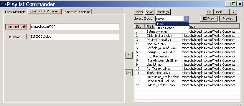 11. Remote HTTP Server Playlist commander also supports HTTP server.