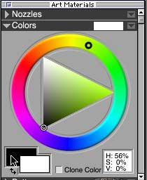 Set the color to black (Cmd or Ctrl + 3 opens the Art Materials palette.).