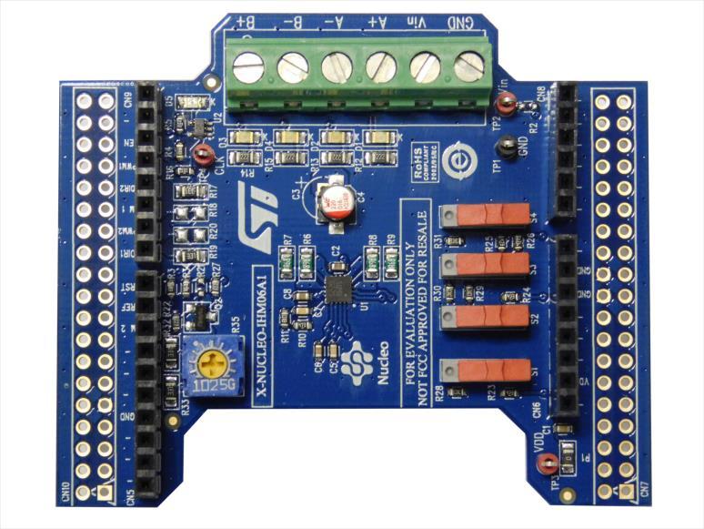It represents an affordable, easy-to-use solution for driving low voltage stepper motors in your STM32 Nucleo project, implementing portable motor driving applications such as thermal printers,