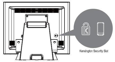 Kensington Security Slot The monitor can be secured to your desk or any other fixed object with Kensington lock