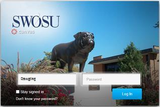 To log in, click on the Canvas button on the homepage or go to swosu.instructure.com Passwords have been reset for Canvas. Students will need to use their Dawgtag and their default password to log in.