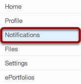 The notifications are divided up into six categories: 1. Course Activities 2. Discussions 3. Communications 4. Scheduling 5. Groups 6.