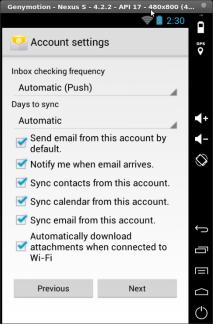 Sync Frequence and other settings 7.