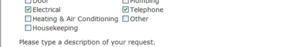the Maintenance Request option in the drop-down menu.