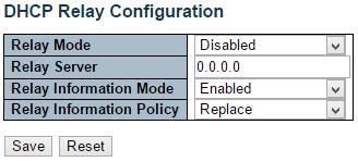 Security Network DHCP Relay 3.1.4.12.2. Security Network DHCP Relay Configure DHCP Relay on this page. Relay Mode Indicates the DHCP relay mode operation.