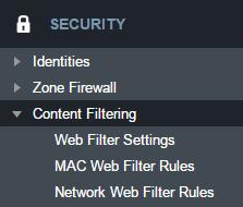 CONTENT FILTERING WEBFILTER SETTINGS General Settings Enbable Webfilter: Selecting Enable Webfilter will enable the webfiltering service.