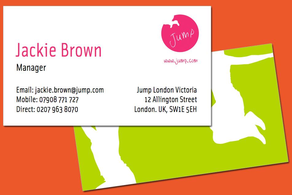 The completed two-sided Business Card that we will be creating.
