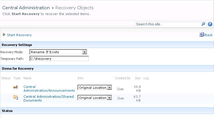 Chapter 5: Recovery Tip: You can filter the items using the Advanced search. For example, in Result type, select Microsoft Office Word documents.