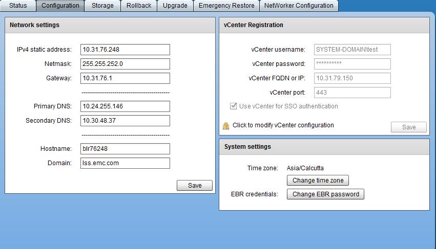 Figure 4 Unlock the vcenter Registration in the EMC Backup and Recovery Configuration Utility Upgrading vcenter to version 6.0 If using vcenter version 5.1 or 5.
