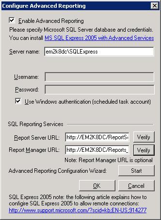 Reporting Settings The product provides advanced reports on changes to the VMI environment based on Microsoft SQL Server Reporting Services (SSRS) technologies.