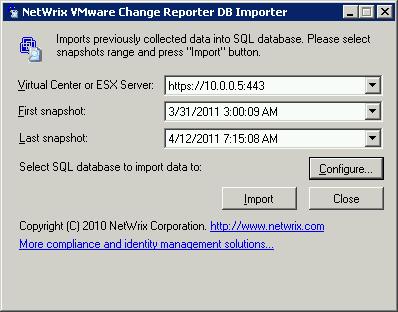 Importing Data to SQL Database All data used to generate advanced reports is stored in SQL database specified when configuring Advanced Reporting settings (see Changing Reporting Settings).
