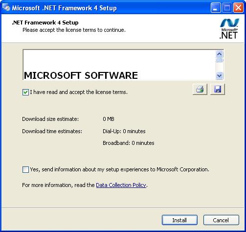 8. The.NET Framework will be installed in your computer.