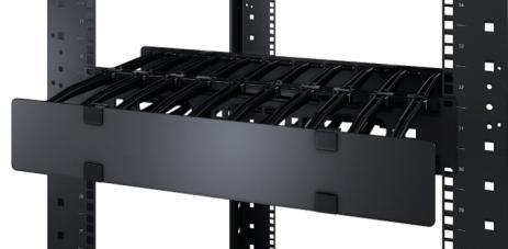 Side with Cover Rear cable pass-through holes with brush strips and slots for AR8008BLK/AR8016ABLK side channels