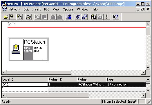 Connecting the controller to the SIMATIC NET OPC Server 9.4 Step 3: Add an S7 Connection for the OPC Server in NetPro Assigning a Local ID for the OPC Server Connection 1.