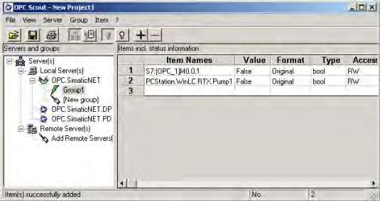 Connecting the controller to the SIMATIC NET OPC Server 9.6 Step 5: Connect the Controller to the OPC server 3.