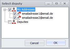Search Limitations using addresses By default, the addresses used in a query, are those which are assigned to the user whom is currently logged on to the user