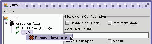 Configuring Kiosk Operation for a Group You can specify whether a group is allowed VPN kiosk access from public computers and, if so, which applications and network shares appear in the kiosk window.