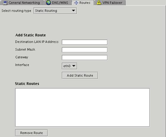 Configuring Routes 5 Click Submit. Dynamic routes are not displayed in the Firebox SSL routing table.