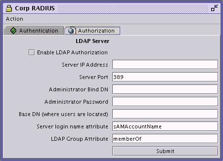 Using LDAP Servers for Authentication and Authorization 9 Click Submit.