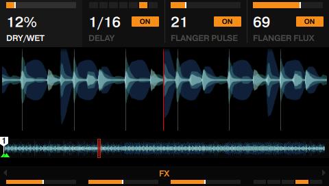 Using Your S8 Getting Advanced Adding FX As soon you touch any FX knob, the FX panel will drop down in the display.