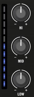 Using Your S8 Getting Started Playing Your First Track The channel meter should show some activity. If not, check that the HI, MID, and LOW knobs in channel A are set to the center position.