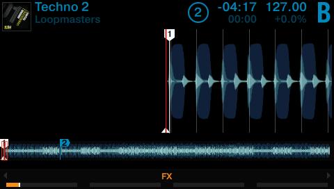 Using Your S8 Getting Started Mixing In a Second Track 2. Scroll to the track Techno 2. 3. Press the BROWSE encoder to load the track into Deck B. The track is loaded.