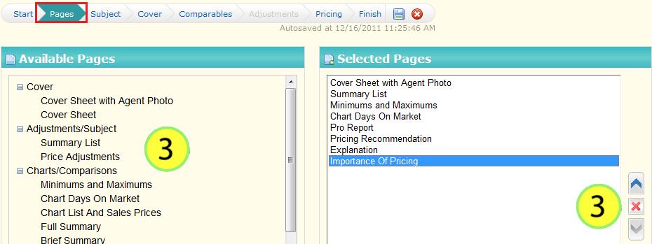 choose to remove any pages, highlight the item and then click on the red X icon to the right. Side Tip: Click on the Set as Default link at the bottom to set the pages you selected as your default. 4.