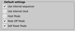 Configuration Sequencer tab Default Settings 9 Default settings Default Settings group contains checkboxes with default flag values for the Current Settings group.