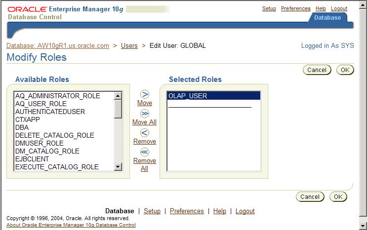 Creating Analytic Workspaces Open Analytic Workspace Manager, right-click on the Analytic