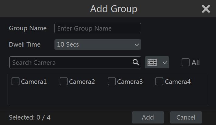 1 Add Camera Group Click Edit Camera Group in the above interface to go to the