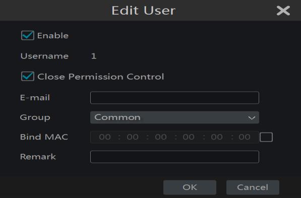 You can enable or disable other users (if disabled, the user will be invalid), open or close their permission control (if closed, the user will get all the permissions which admin has) and set their