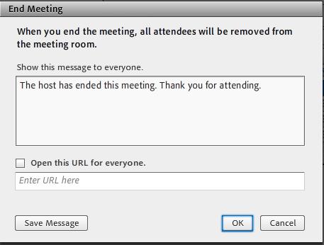 audio Select meeting menu