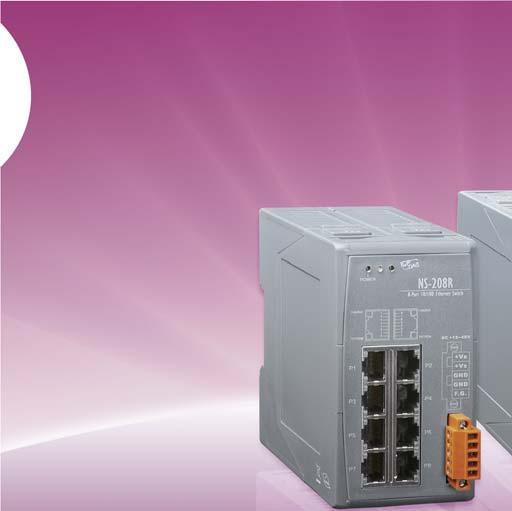 NS-208R NEW EN5055 8-port Industrial 0/00 Mbps Ethernet Switch -40 ~ +75 +2 ~ +48 LAN x 8 C C Temperature Features DIN-Rail Mount Input Voltage EN5055 EN5055-certified for harsh railway standards