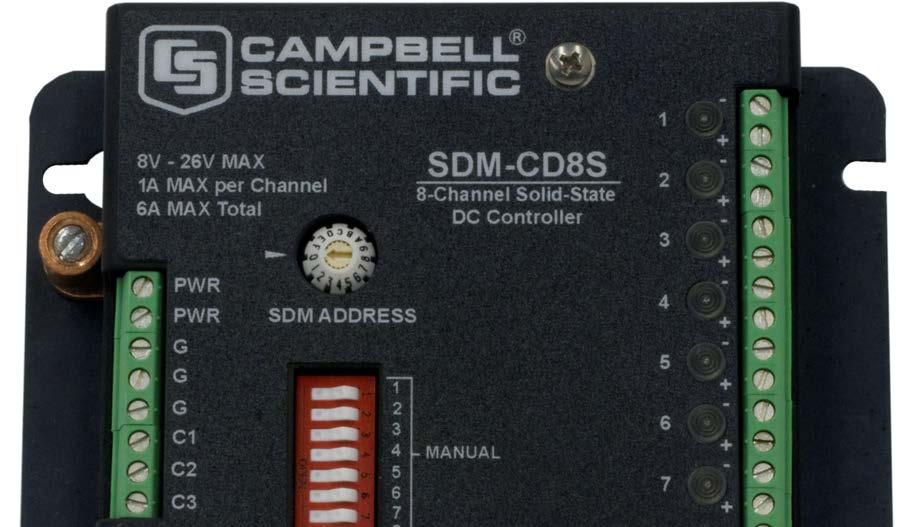 SDM-CD8S 8 Channel Solid State DC Control Module FIGURE 1. SDM-CD8S face panel 1.