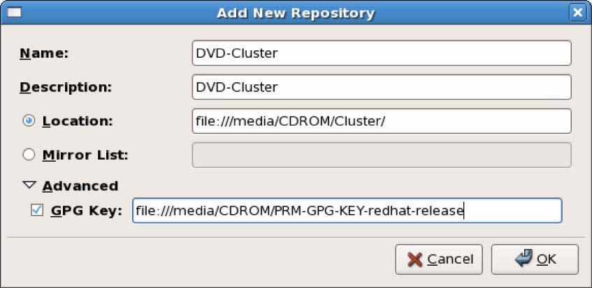 Select Add to add the repository.