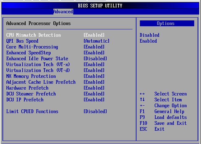 Installation of WinOF Windows Installation I To reach best performance, the Enhanced Idle Power State option in the BIOS setup Advanced menu must be disabled. Figure 17: BIOS Setup Utility 3.