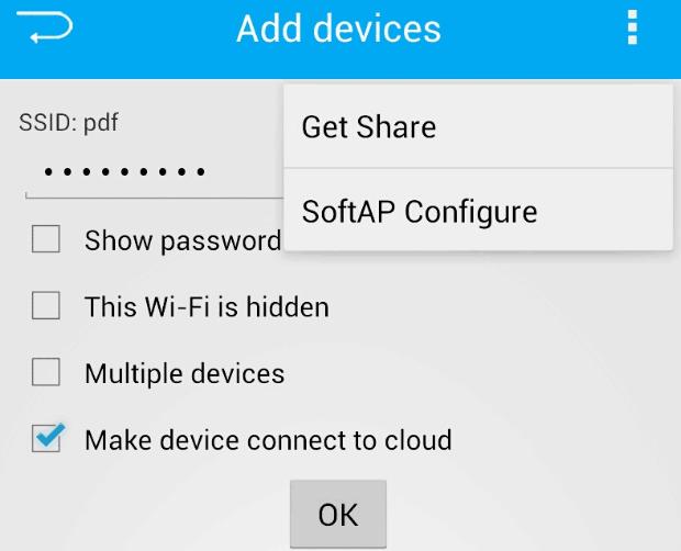 2. Usage Guide (3) Enter the Add Devices page and click SoftAP Configure at