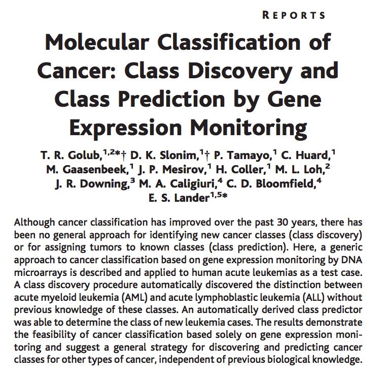 Cancer Classification Problem