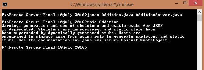 Compile the Java source files To compile the Java source files, run the javac command as follows: Javac Hello.java HelloImpl.java HelloClient.java Figure 3.
