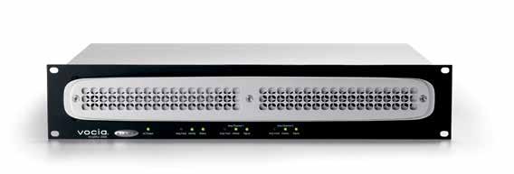 AUDIO OUTPUTS AMPLIFIERS VOCIA VA-2060 The VA-2060 is a digital networked two-channel amplifier. It is CobraNet enabled and capable of delivering continuous audio power at 60 Watts RMS per channel.