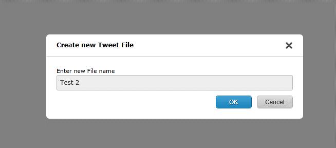 Create a Tweet File dialog