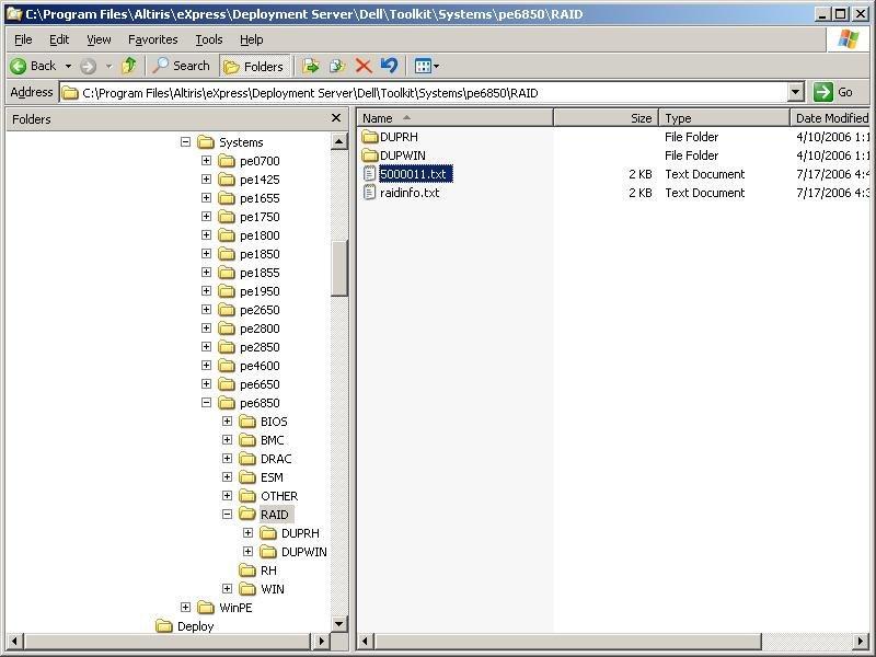 Figure 2 Open the file in a text editor. The file will contain information about the virtual disks and array disks that are present on the system.