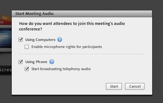 Enable the Microphone In order to be able to speak to the meeting participants, you will need to enable the microphone.