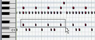Load the project called Key Editor found in the Tutorial 3 folder. Erasing MIDI notes 1. Double-click on the Drums to open the Key Editor.