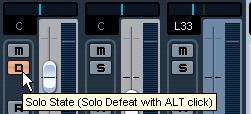 Deactivate all Solo There may be times when you want certain tracks to always play even if another track has solo active.